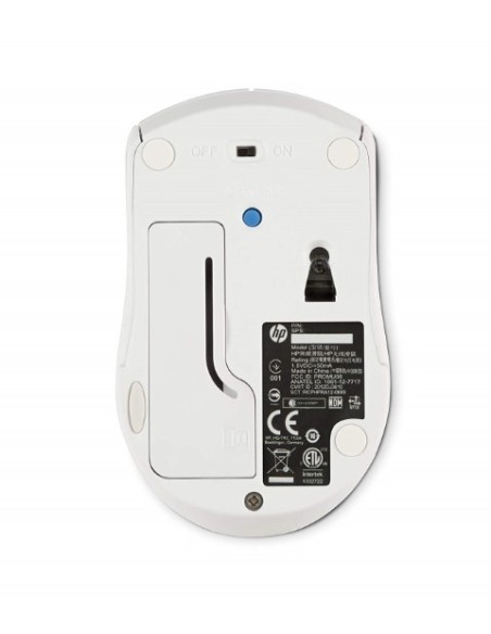Ratón HP x3000, inalámbrico óptico, blanco  N4G64AA kiwiku.com