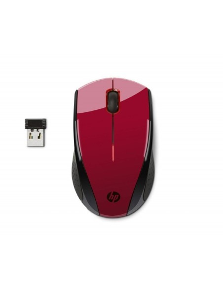 Ratón HP x3000, inalámbrico óptico, rojo brillante  N4G65AA kiwiku.com