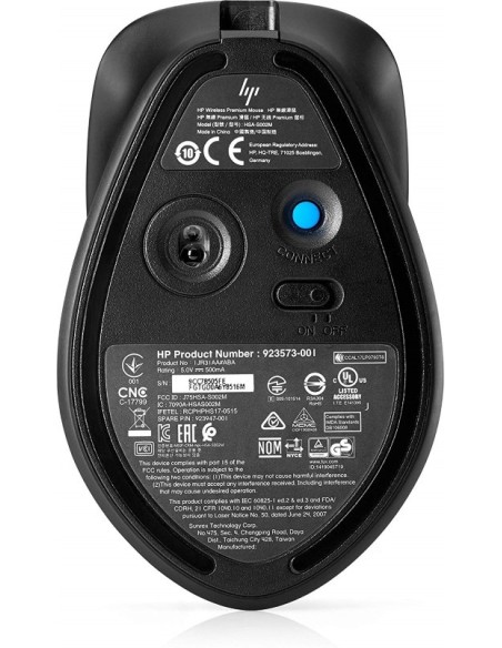 Ratón HP Envy 500 - inalámbrico recargable, 1600 ppp, sensor láser, micro-USB, Negro y gris 2LX92AA#ABB kiwiku.com