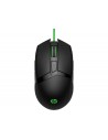 Ratón Hp pavilion 300, inalámbrico para gaming, óptico, Negro y verde