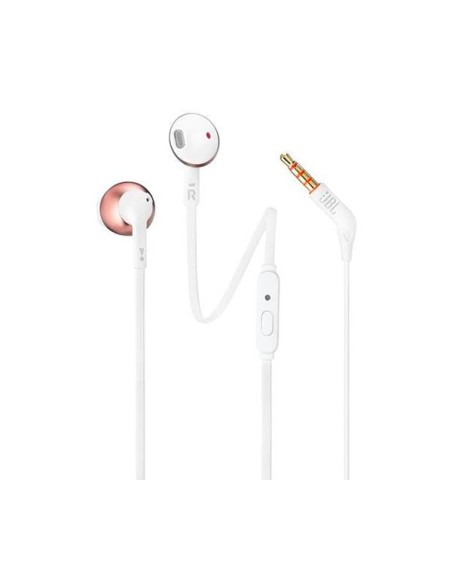 Jbl T205 Blanco Oro Rosa Auriculares Ergonómicos Con Micrófono Integrado Control Remoto  kiwiku.com