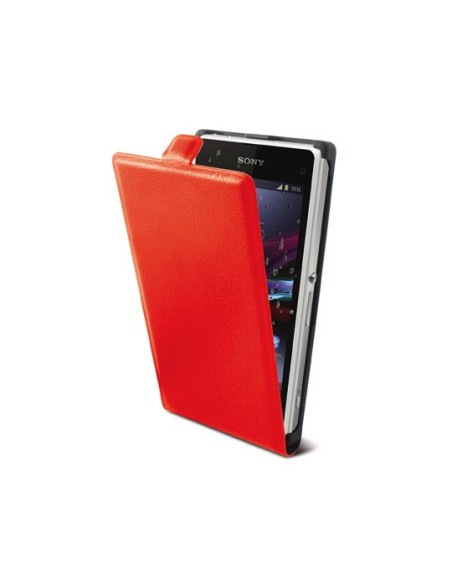 Funda con tapa kisx made for xperia para z1 compact rojo carmesÍ  kiwiku.com