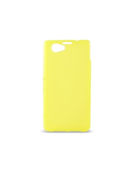 Ksix B3448FTP09 - Funda flexible de TPU para Sony Xperia Z1 Compact, amarillo - Electrónica - Kiwiku.com