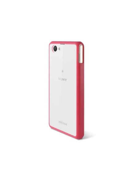 Made for Xperia Fusión - Carcasa con borde TPU para Sony Xperia Z1 Compact, rosa transparente - Electrónica - Kiwiku.com