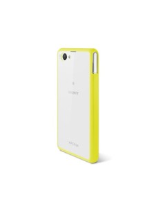 Kiwiku.com: Made for Xperia Fusión - Carcasa con borde TPU para Sony Xperia Z1 Compact, verde lima transparente - Electrónica