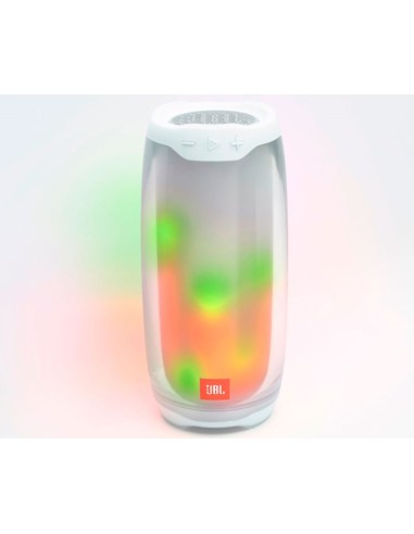 Jbl pulse 4 blanco altavoz portÁtil 20w bluetooth resistente al agua luces personalizables 360º  kiwiku.com