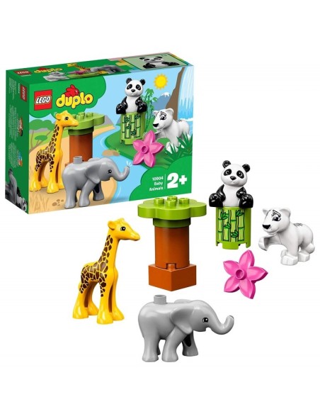 LEGO Duplo Town - Animalitos (Jirafa, Oso Panda, Elefante y Tigre Blanco) 10904 kiwiku.com
