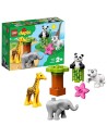 LEGO Duplo Town - Animalitos (Jirafa, Oso Panda, Elefante y Tigre Blanco)