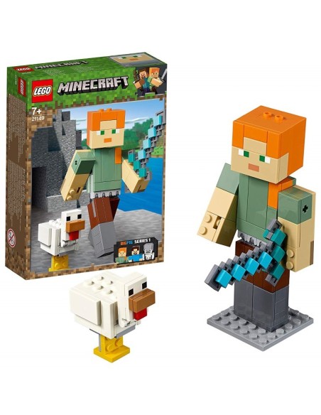 LEGO Minecraft - BigFig Minecraft: Alex con Gallina 3051171 kiwiku.com