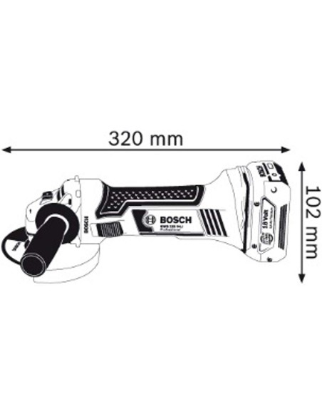 Bosch GWS 18-125 V-LI Amoladora Angular a batería en L-BOXX 060193A308 kiwiku.com
