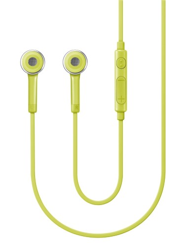 Samsung HS-330 - Auriculares de botón con micrófono, control remoto integrado amarillo