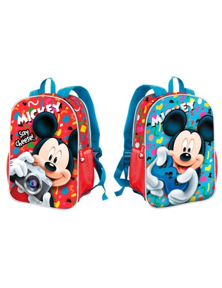 Mochila reversible Mickey Disney Say Cheese 32cm  kiwiku.com