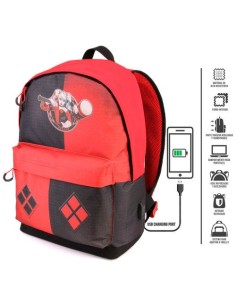Mochila Harley Quinn Escuadron Suicida DC Comics adaptable 42cm  kiwiku.com 2