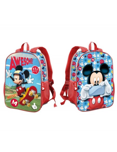 Mochila mickey skater disney doble 32cm  kiwiku.com
