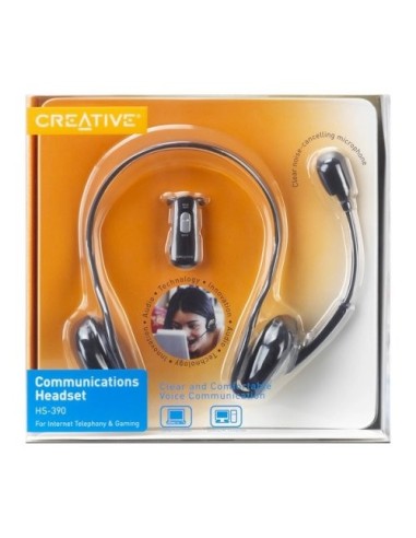 Creative HS-390 - Auriculares con micrófono, negro: CREATIVE: Kiwiku.com: Electrónica