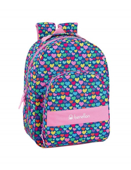 Mochila benetton cuori 42cm  kiwiku.com