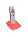 Telefono inalambrico dect aeg voxtel d-100 display lcd, blanco y rojo
