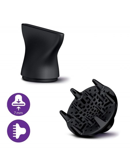 Secador De Pelo Philips Drycare Pro - 2300w - Función Aire Frío - Ionizador - Incluye Difusor Y Boquilla 7mm - Anillo Para Colga