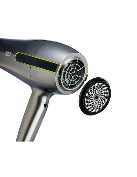 Grundig Gris Limón Hd8680 Secador De Pelo 2400w Función Iónica  kiwiku.com