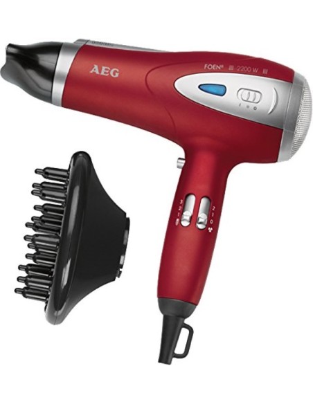 AEG HTD 5584 - Secador de pelo profesional iónico con difusor 2200 W, Color Rojo (63043) 63043 kiwiku.com