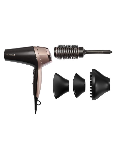 Remington Curl & Straight Confidence D5706 - Secador de Pelo, Secador Iónico, Color Negro 2200 W (845672560100) kiwiku.com