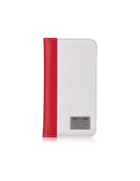 Funda folio aston martin piel para galaxy note3 blanca/roja