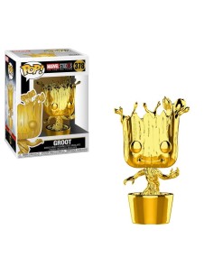 Figura pop marvel studios 10 groot gold chrome  kiwiku.com