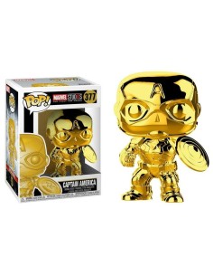 Figura pop marvel studios 10 capitan america gold chrome  kiwiku.com