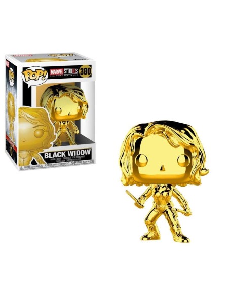 Figura pop marvel studios 10 black widow gold chrome  kiwiku.com