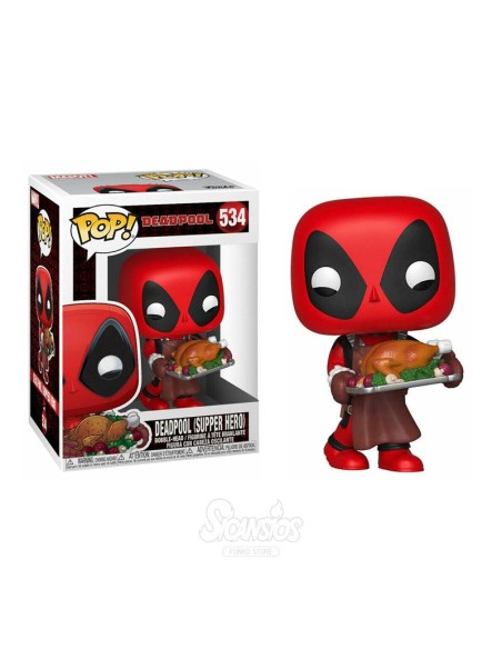 Figura pop marvel holiday deadpool  kiwiku.com