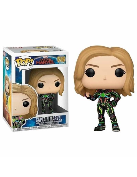 Figura pop marvel captain marvel with neon suit  kiwiku.com
