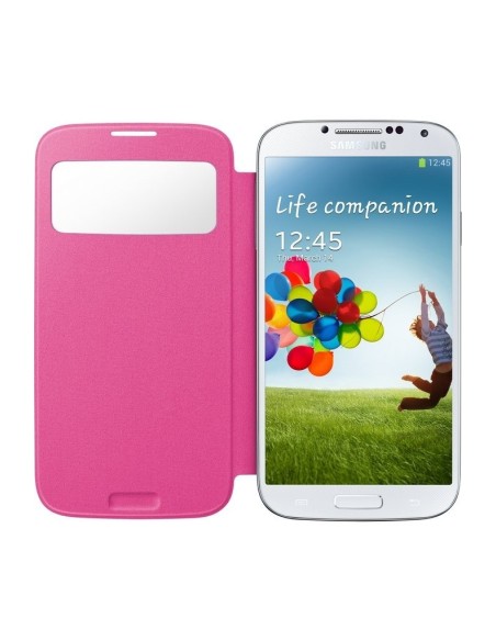Funda Samsung s4 s-view cover rosa