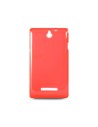 Funda flex ksix tpu para xperia e transparente roja