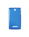 Funda flex ksix tpu para xperia e transparente azul