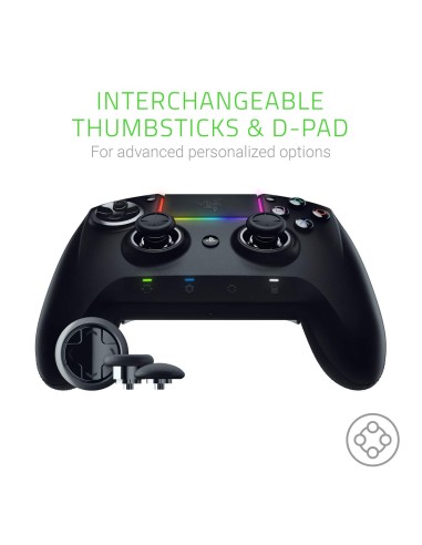 Razer Raiju Ultimate 2019 - Mando de juego PS4/PC inalámbrico, con cable con botones de acción mecha-tactile RZ06-02600300