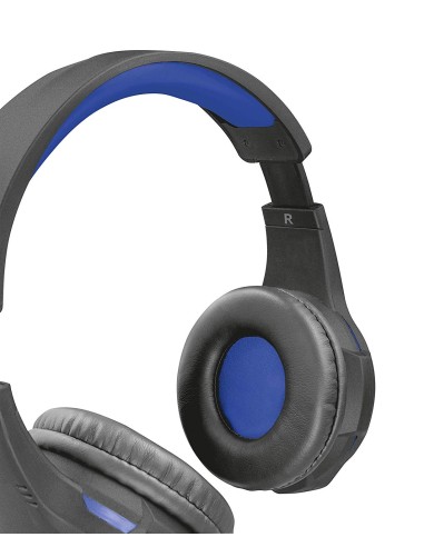 Auriculares trust gaming gxt 307b ravu micro plegable diadema ajustable color azul multiplataforma pc / ps4 / nintendo / xbox - 