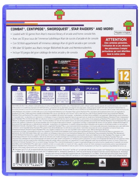 Juego para consola sony ps4 Flashback Classics- PEGI 12 ATARIFLASHBACKCLASSICSVOLUME1P kiwiku.com