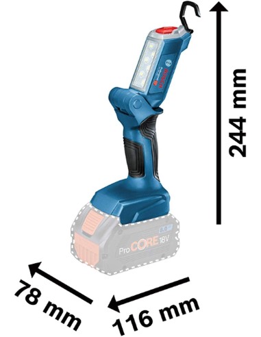 Bosch GLI 18V-300  Lámpara a batería (Sin batería) 06014A1100 kiwiku.com