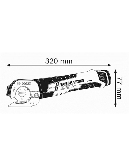 Bosch GUS 12V-300 Tijera universal a batería - Sin bateria en L-BOXX 06019B2905 kiwiku.com
