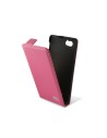 Funda con tapa ksix para xperia m rosa