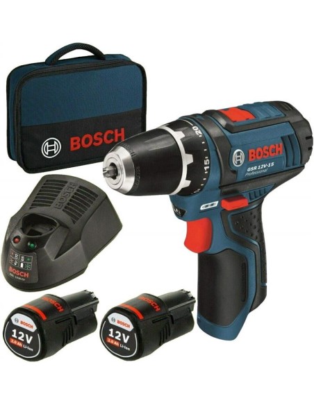 Bosch GSR 12V-15 Promo Pack Atornillador a batería 060186810F kiwiku.com