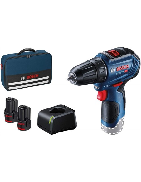 Bosch GSR 12V-30 Pack Destornillador a batería con 2 baterias 06019G9004 kiwiku.com