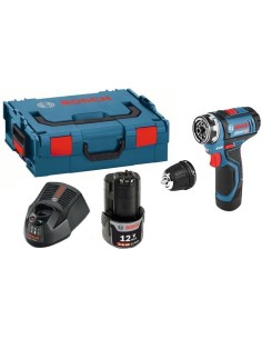 Bosch GSR 12V-15 FC Profesional Atornillador a batería - 2 baterias Flexiclick en L-BOXX 06019F6001 kiwiku.com