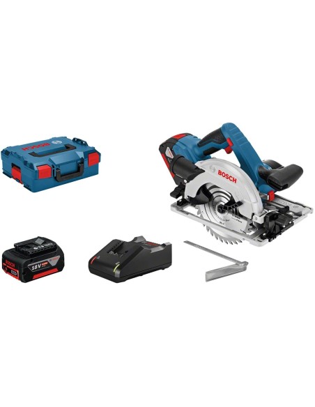 Bosch GKS 18V-57 G Sierra circular a batería - 2 baterías x 4.0 Ah en L-BOXX 06016A2106 kiwiku.com