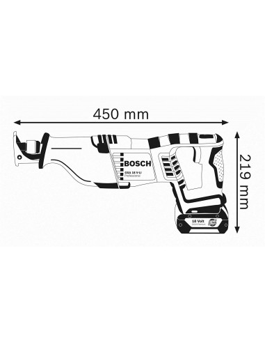 Bosch GSA 18 V-LI Sierra sable de batería -  sin batería en L-BOXX 060164J007 kiwiku.com