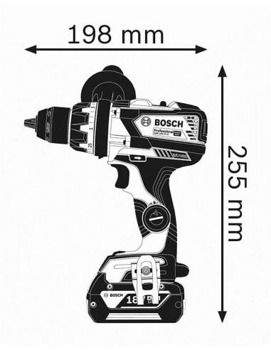 Bosch GSR 18V-85 C Atornillador a batería - sin batería, en L-BOXX 06019G0102 kiwiku.com