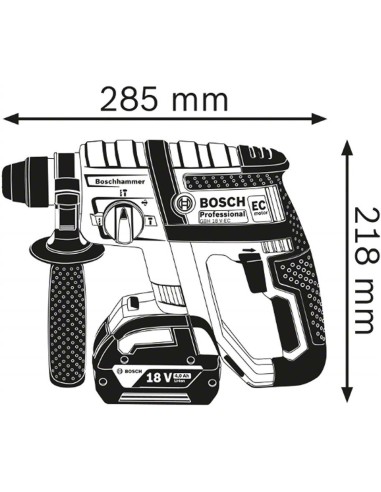 Bosch GBH 18V-EC Martillo perforador a batería - Sin bateria en L-BOXX 0611904003 kiwiku.com