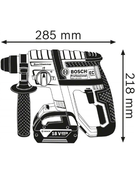 Bosch GBH 18V-EC Martillo perforador a batería - Sin bateria en L-BOXX 0611904003 kiwiku.com
