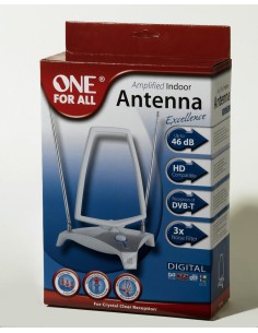 Antena digital amplificada 46db interior para alta definicion con signalclear y amplificador ajustab 2