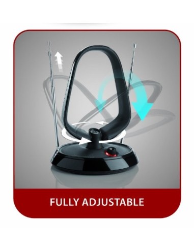 Antena analogica amplificada 43db compatible con alta definicion. amplificador ajustable.